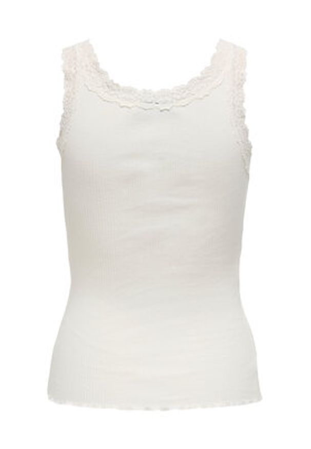 only - ONLY Top Sara 15345994 Kremowy Slim Fit. Kolor: kremowy. Materiał: bawełna