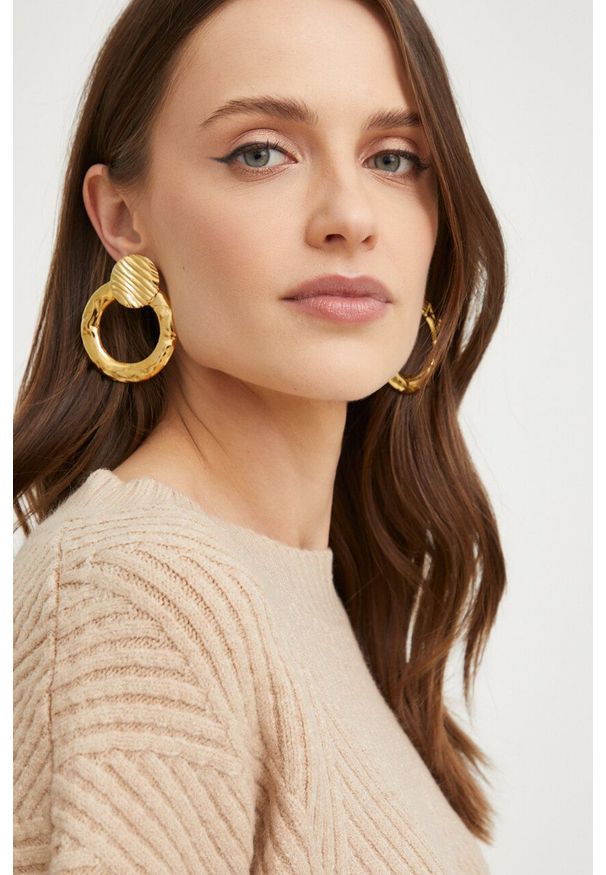 Answear Lab kolczyki. Kolor: złoty