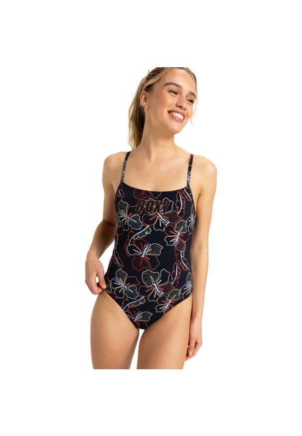Roxy - Jednoczęściowy strój kąpielowy dla Kobiety ROXY ACTIVE. Kolor: szary. Materiał: tkanina, elastan, nylon