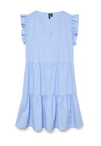 Vero Moda Sukienka codzienna 10325250 Niebieski Regular Fit. Okazja: na co dzień. Kolor: niebieski. Materiał: bawełna. Typ sukienki: proste. Styl: casual
