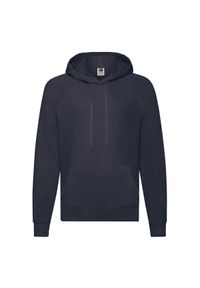FRUIT OF THE LOOM - Lekka Męska Bluza Z Kapturem. Typ kołnierza: kaptur. Kolor: niebieski