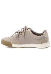 Big-Star - Sneakersy damskie Big Star, cholewka z połączenia materiału tekstylnego i skóry naturalnej sznurowany fason miękka wyściółka, beżowe, UU274001. Okazja: do pracy, na co dzień, na spacer. Zapięcie: sznurówki. Kolor: beżowy. Materiał: materiał, skóra. Szerokość cholewki: normalna. Sport: turystyka piesza #8