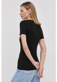 Love Moschino T-shirt damski kolor czarny. Okazja: na co dzień. Kolor: czarny. Materiał: dzianina. Wzór: nadruk. Styl: casual #2