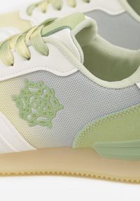 Born2be - Żółte Casualowe Sneakersy z Ozdobnymi Przeszyciami Chlylee. Okazja: na co dzień. Kolor: żółty. Materiał: jeans. Sport: fitness, turystyka piesza #6