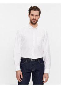Calvin Klein Koszula Oxford K10K112155 Biały Regular Fit. Kolor: biały. Materiał: bawełna