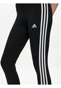 Adidas - adidas Legginsy Essentials 3-Stripes High-Waisted Single Jersey Leggings IC7151 Czarny. Kolor: czarny. Materiał: bawełna #5