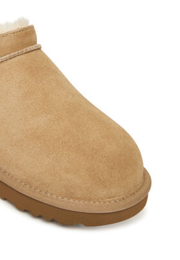 Ugg Śniegowce W Classic Micro 1173891 Beżowy. Kolor: beżowy. Materiał: skóra, zamsz