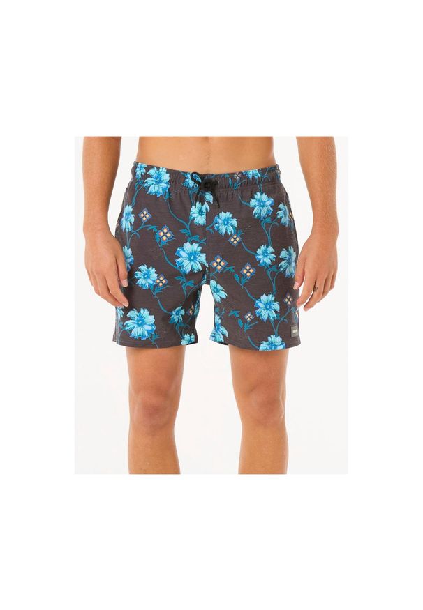 Spodenki surfingowe męskie Rip Curl Surf Revival Floral Volley Czarny. Kolor: czarny