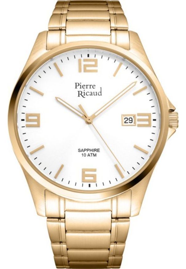Zegarek Pierre Ricaud Zegarek męski Pierre Ricaud P91076.1153Q złoty. Kolor: złoty