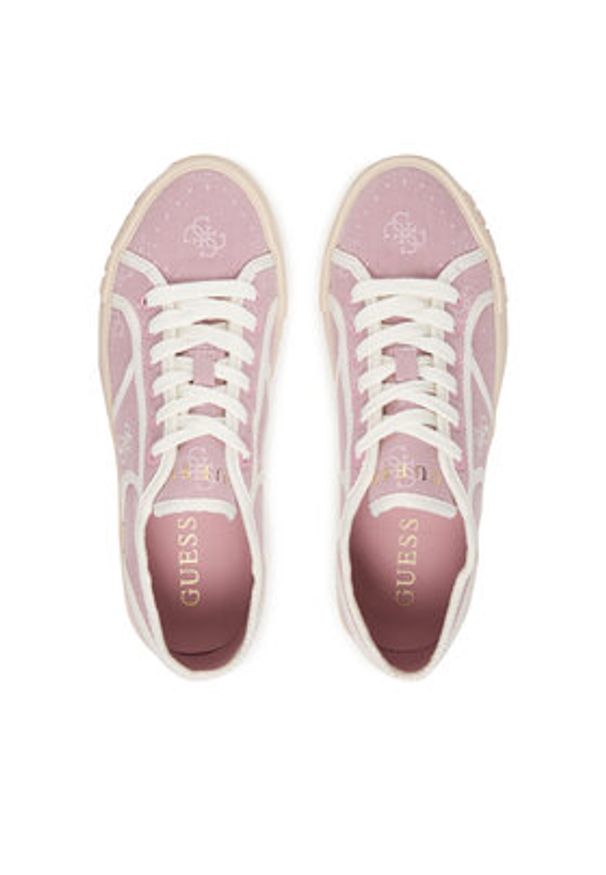 Guess Trampki FLPI2S FAL12 Różowy. Kolor: różowy. Materiał: materiał