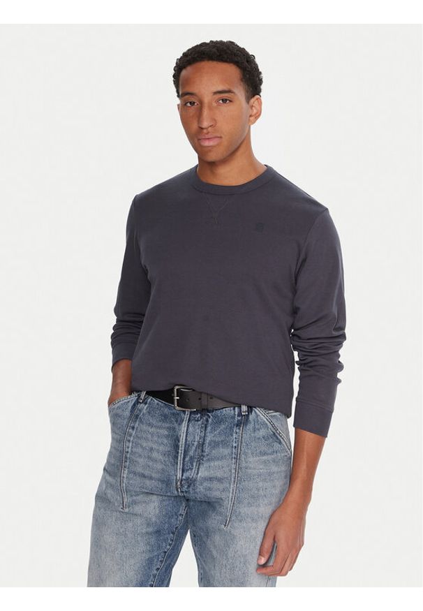 G-Star RAW - G-Star Raw Longsleeve Nifous D25076-D976 Granatowy Regular Fit. Kolor: niebieski. Materiał: bawełna. Długość rękawa: długi rękaw