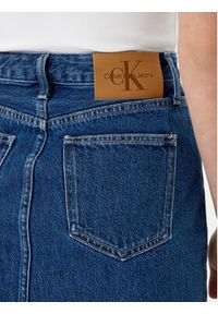 Calvin Klein Jeans Spódnica jeansowa J20J224531 Granatowy Straight Fit. Kolor: niebieski. Materiał: bawełna