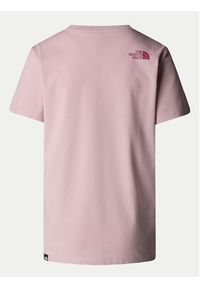 The North Face T-Shirt Easy NF0A8A6G Różowy Loose Fit. Kolor: różowy. Materiał: syntetyk