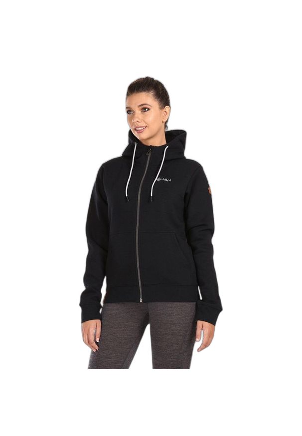 Bluza damska Kilpi Rajana. Kolor: czarny. Materiał: bawełna, materiał
