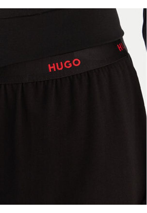 Hugo - HUGO Spodnie piżamowe 50555624 Czarny Regular Fit. Kolor: czarny. Materiał: bawełna