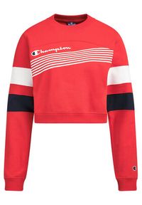 Champion Bluza Graphic Stripe And Colour Block Cropped 112761 Czerwony Regular Fit. Kolor: czerwony. Materiał: bawełna #2