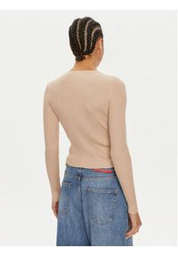 Pinko Sweter Kenzia 103305 A1KW Beżowy Slim Fit. Kolor: beżowy. Materiał: bawełna, jedwab #2