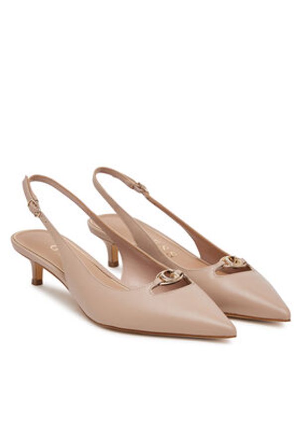 Guess Czółenka FLTJES LEA05 Beżowy. Kolor: beżowy. Materiał: skóra