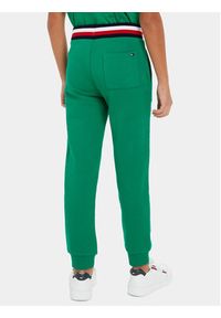 TOMMY HILFIGER - Tommy Hilfiger Spodnie dresowe Monogram KB0KB08836 Zielony Regular Fit. Kolor: zielony. Materiał: bawełna