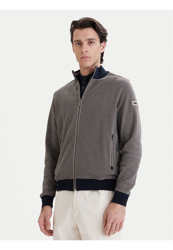 Bugatti Kardigan 8750-15142E Granatowy Regular Fit. Kolor: niebieski. Materiał: syntetyk