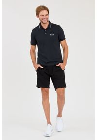 EA7 Emporio Armani - EA7 Granatowa męska koszulka polo, Rozmiar XL. Typ kołnierza: polo. Kolor: niebieski #4