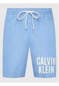 Calvin Klein Swimwear Szorty kąpielowe Medium Drawstring KM0KM00701 Błękitny Regular Fit. Kolor: niebieski. Materiał: syntetyk #5