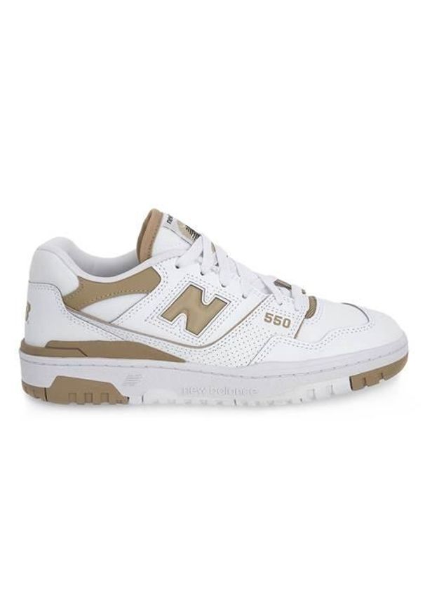 Buty do chodzenia damskie New Balance 550. Kolor: biały, wielokolorowy. Materiał: materiał, skóra. Szerokość cholewki: normalna. Sport: turystyka piesza