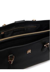 TOMMY HILFIGER - Tommy Hilfiger Torebka Th Grace Satchel AW0AW18750 Czarny. Kolor: czarny. Materiał: skórzane #5