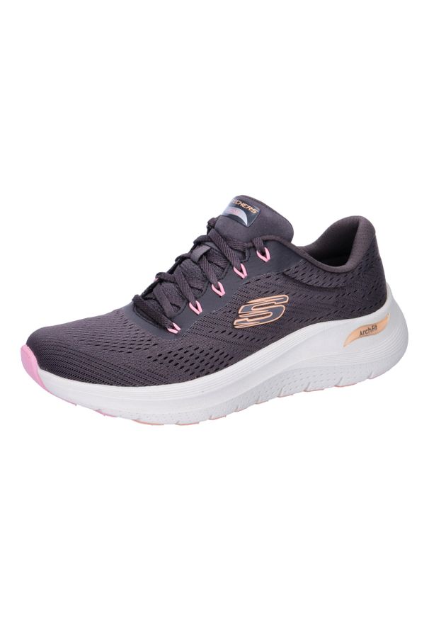 skechers - Buty do chodzenia damskie Skechers Pew Arch Fit. Kolor: szary. Materiał: tkanina. Model: Skechers Sport. Sport: turystyka piesza
