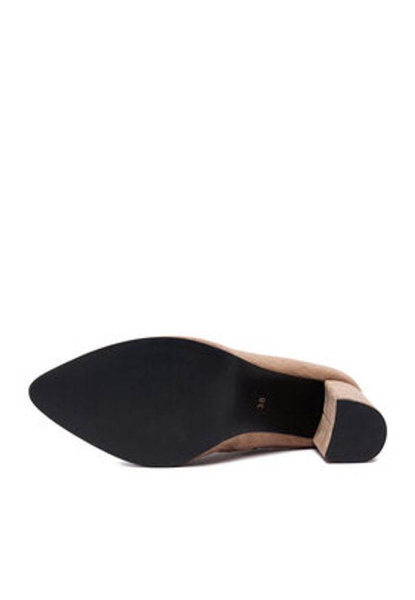 DeeZee Botki E-5133-6 Beżowy. Kolor: beżowy. Materiał: materiał