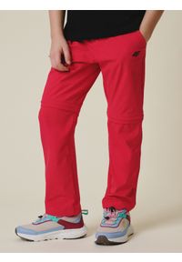 4f - 4F Spodnie trekkingowe 2w1 dziewczęce - różowe 164 (13-14 lat). Kolor: różowy. Materiał: tkanina, guma, materiał. Długość: krótkie. Sezon: lato. Sport: turystyka piesza #2