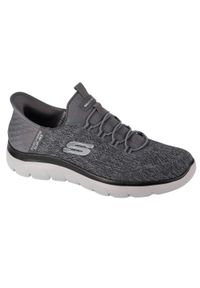 skechers - Buty sportowe Sneakersy męskie, Skechers Slip-Ins: Summits - Key Pace. Kolor: wielokolorowy, szary, czarny. Sport: turystyka piesza #1