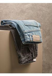 Reserved - Jeansy super wide leg - czarny. Kolor: czarny