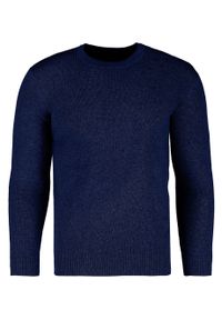 Volcano - Bawełniany sweter S-RAYAN. Okazja: na co dzień. Kolor: niebieski. Materiał: bawełna. Styl: casual, klasyczny, elegancki