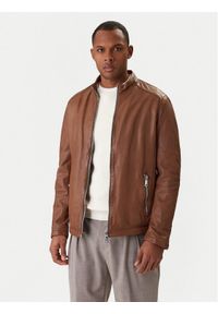Milestone Kurtka skórzana Oliverio 611099 60770 Brązowy Regular Fit. Kolor: brązowy. Materiał: skóra #1