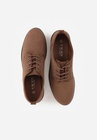 Renee - Brązowe Lakierowane Półbuty Oksfordki Sznurowane na Rzemyki Zatella. Okazja: do pracy. Zapięcie: sznurówki. Kolor: brązowy. Materiał: lakier. Styl: elegancki, klasyczny #3