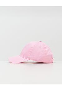 Ralph Lauren - RALPH LAUREN - Różowa czapka z daszkiem i haftowanym logo. Kolor: fioletowy, wielokolorowy, różowy. Materiał: bawełna. Wzór: haft