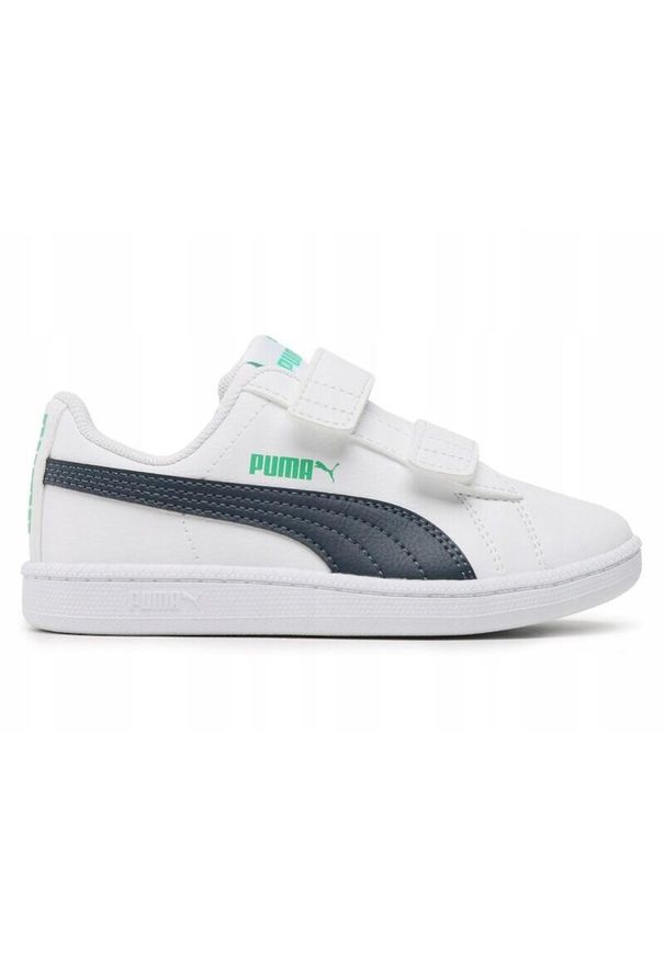 Buty do chodzenia dla dzieci Puma 03 Rebound V6 Mid. Okazja: na co dzień. Wysokość cholewki: za kostkę. Zapięcie: rzepy. Kolor: biały. Materiał: materiał, syntetyk. Szerokość cholewki: normalna. Sport: turystyka piesza