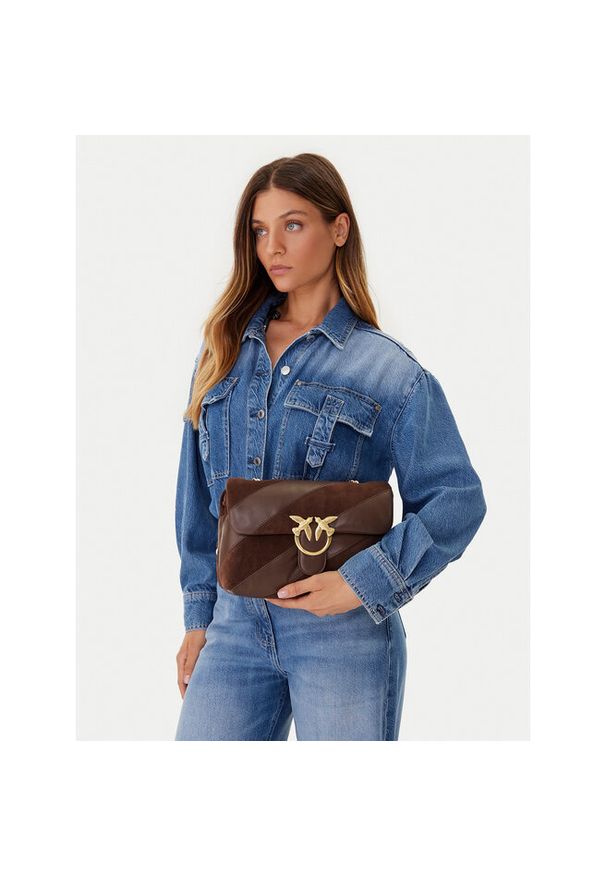 Pinko - Torebka PINKO. Kolor: brązowy