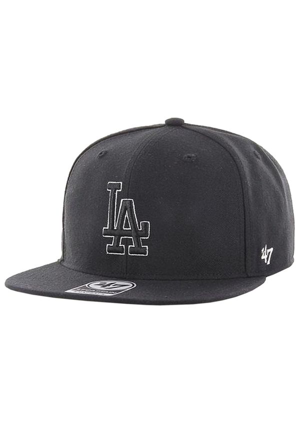 47 Brand - Czapka z daszkiem męska Los Angeles Dodgers No Shot 47 Captain 47 Cap. Kolor: czarny. Materiał: bawełna