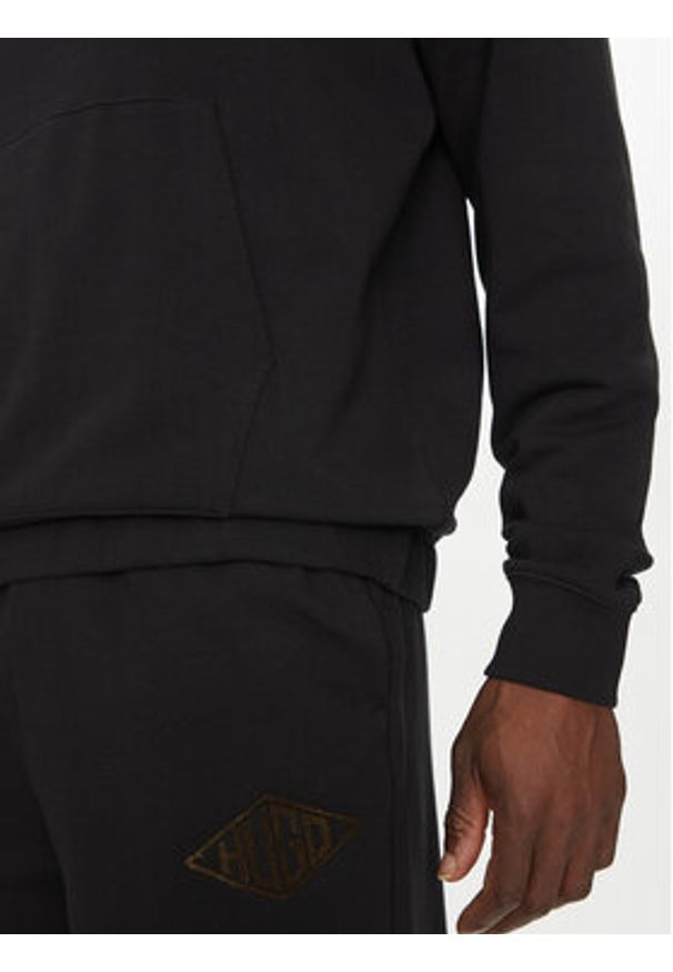 Hugo - HUGO Bluza Dacorolo 50534947 Czarny Relaxed Fit. Kolor: czarny. Materiał: bawełna