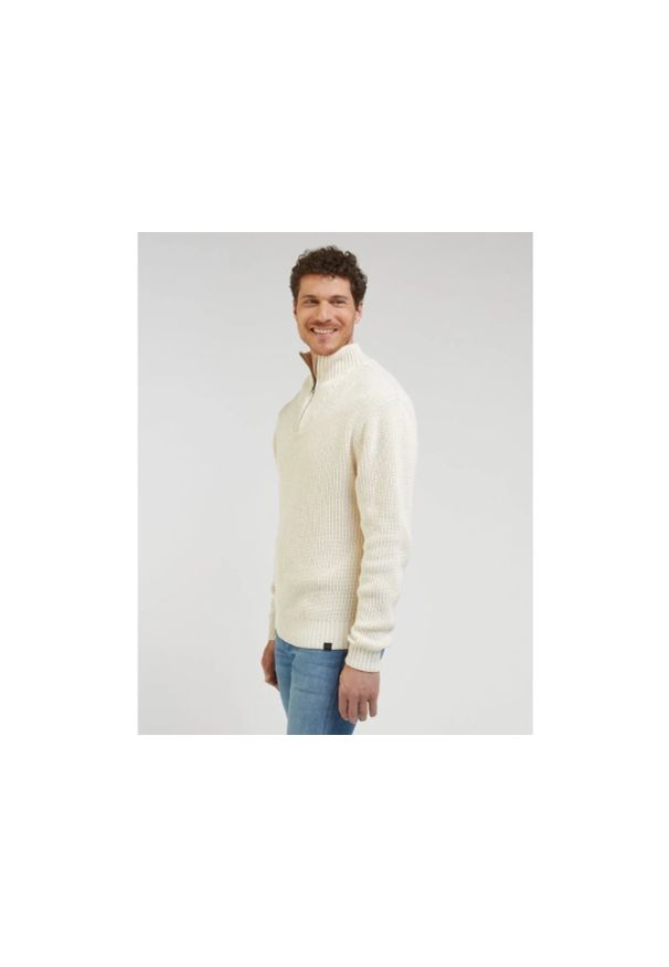Lee - MĘSKI SWETER LEE HALF ZIP KNIT ECRU 112341695 L83Y016990