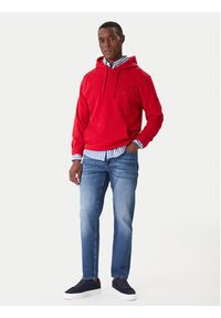 TOMMY HILFIGER - Tommy Hilfiger Bluza Essential MW0MW37235 Czerwony Regular Fit. Kolor: czerwony. Materiał: bawełna #5