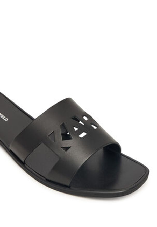 Karl Lagerfeld - KARL LAGERFELD Klapki Skoot III KL80405C Czarny. Kolor: czarny. Materiał: skóra