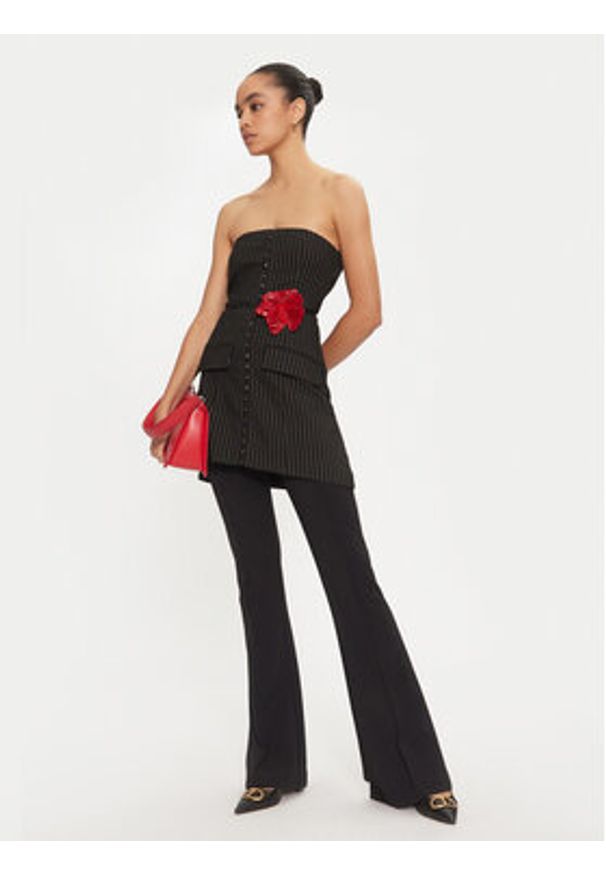 ROTATE Tunika Savannah 1130932470 Czarny Slim Fit. Kolor: czarny. Materiał: wiskoza