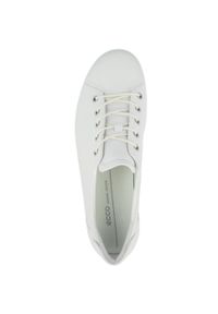 ecco - Buty do chodzenia damskie Ecco Elo Low. Zapięcie: sznurówki. Kolor: biały. Materiał: skóra. Szerokość cholewki: normalna. Sport: turystyka piesza