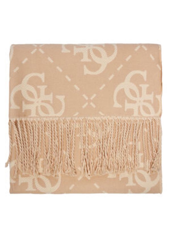 Guess Szalik AW5453 VIS03 Beżowy. Kolor: beżowy. Materiał: bawełna