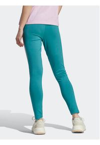 Adidas - adidas Legginsy Essentials 3-Stripes High-Waisted Single Jersey Leggings IL3378 Turkusowy. Kolor: turkusowy. Materiał: bawełna #12