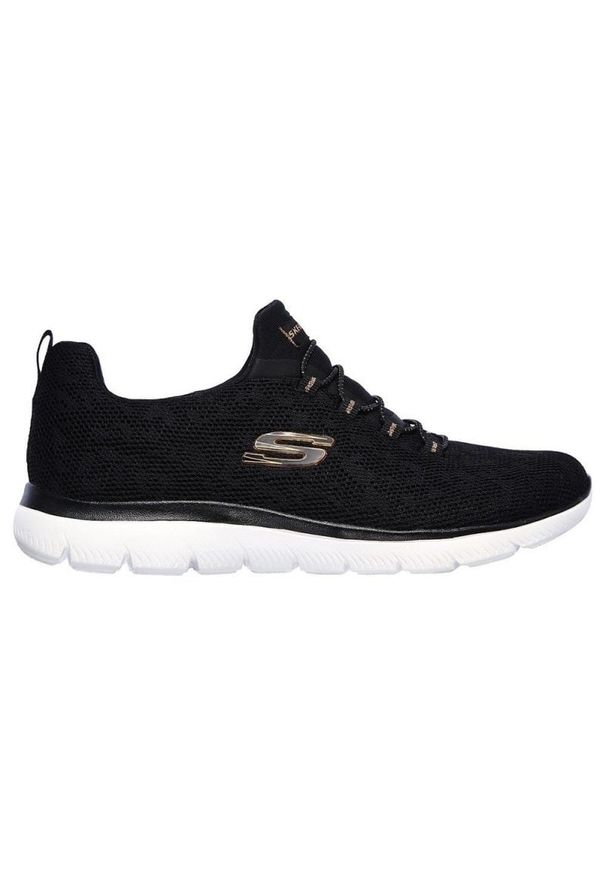 skechers - Buty Skechers Summits - Leopart Spot 149037 Bkrg czarne. Kolor: czarny. Materiał: guma, tkanina. Szerokość cholewki: normalna. Wzór: motyw zwierzęcy