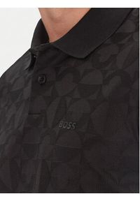 BOSS Polo Pirax 50538191 Czarny Relaxed Fit. Typ kołnierza: polo. Kolor: czarny. Materiał: bawełna
